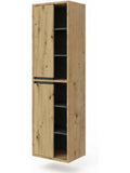 Columna de Bano Suspendida 50 170 cm, Armario Alto con Estantes para Bano, Compatible con Serie Viola, Roble Artesanal