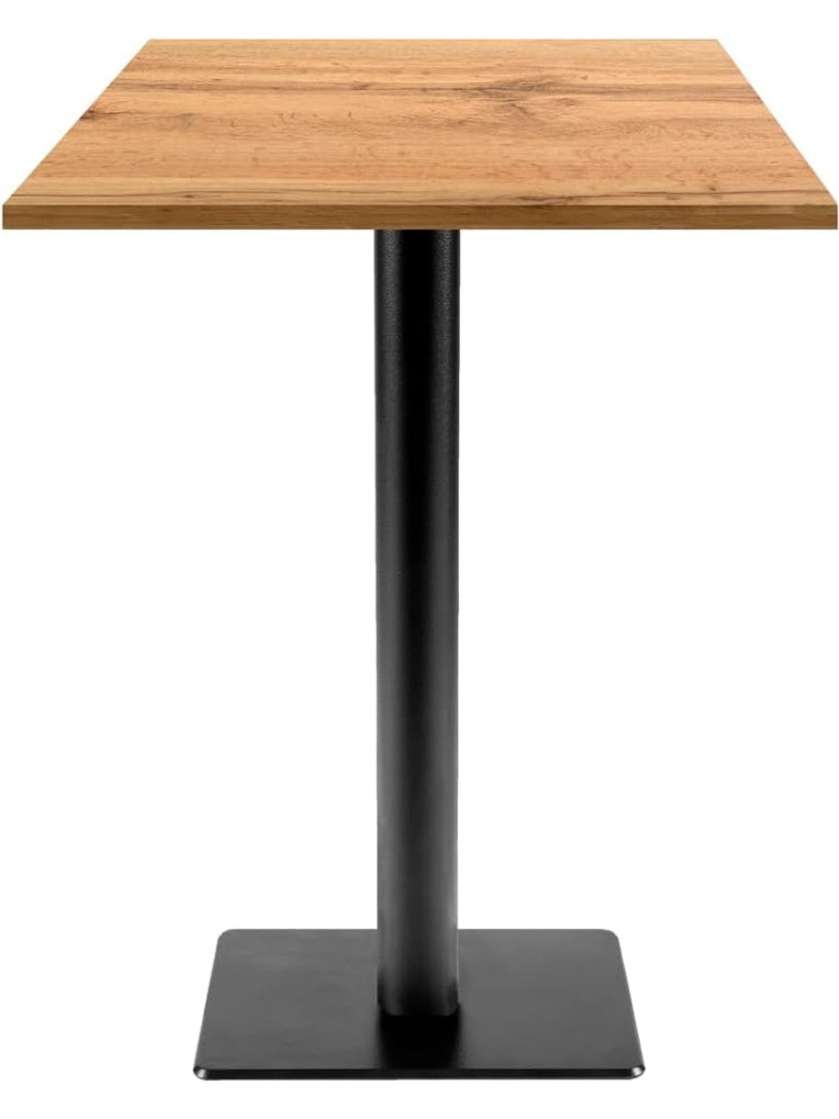Base Metalica Tipo T para Mesa de 60 x 60 cm con Acabado Roble Armor Modelo Milan