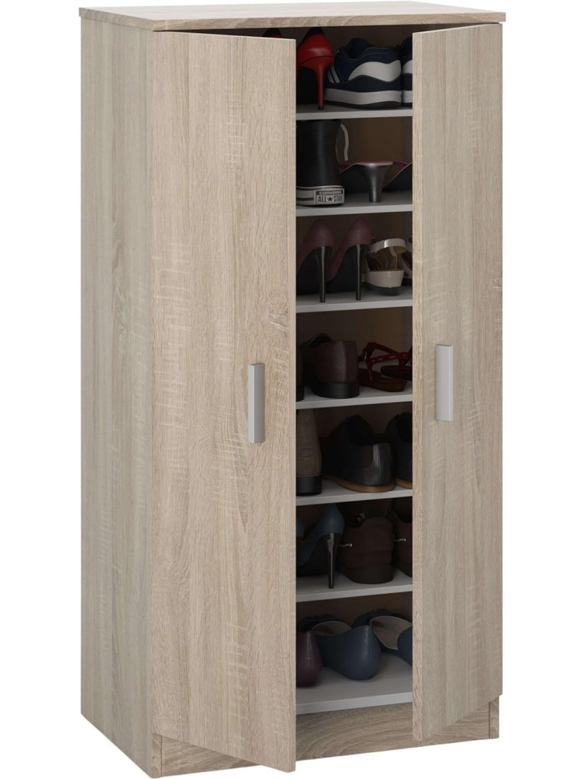Armario Zapatero con Amplio Espacio de Almacenamiento en Roble Canadian, 108 x 55 x 36 cm